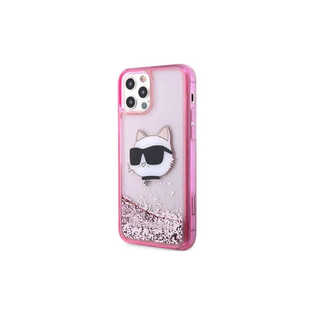 Hurtownia GSM - Etui Karl Lagerfeld KLHCP12MLNCHCP Apple iPhone 12/12 Pro růžový/pink hardcase Glitter Choupette Head - KLD1457 - {ean13} - Hurt