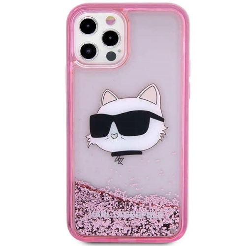 Etui Karl Lagerfeld KLHCP12MLNCHCP Apple iPhone 12/12 Pro różowy/pink hardcase Glitter Choupette Head