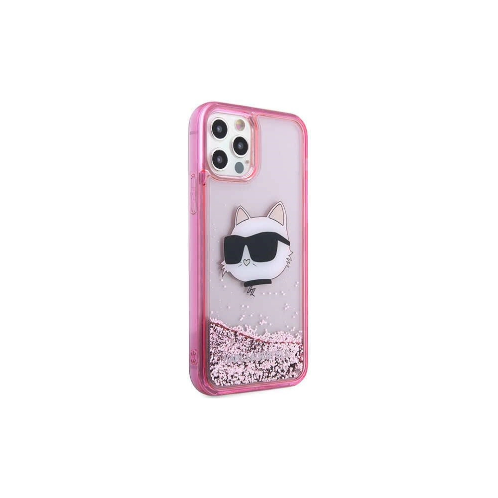 Hurtownia GSM - Etui Karl Lagerfeld KLHCP12MLNCHCP Apple iPhone 12/12 Pro růžový/pink hardcase Glitter Choupette Head - KLD1457 - {ean13} - Hurt