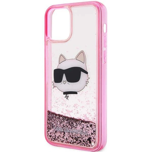 Etui Karl Lagerfeld KLHCP12MLNCHCP Apple iPhone 12/12 Pro różowy/pink hardcase Glitter Choupette Head