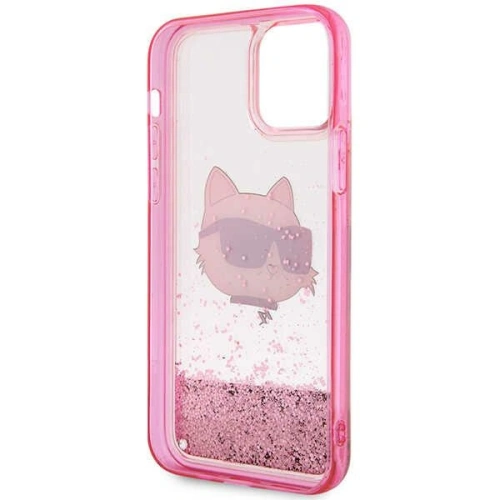 Etui Karl Lagerfeld KLHCP12MLNCHCP Apple iPhone 12/12 Pro różowy/pink hardcase Glitter Choupette Head
