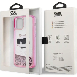 Hurtownia GSM - Etui Karl Lagerfeld KLHCP12MLNCHCP Apple iPhone 12/12 Pro růžový/pink hardcase Glitter Choupette Head - KLD1457 - {ean13} - Hurt