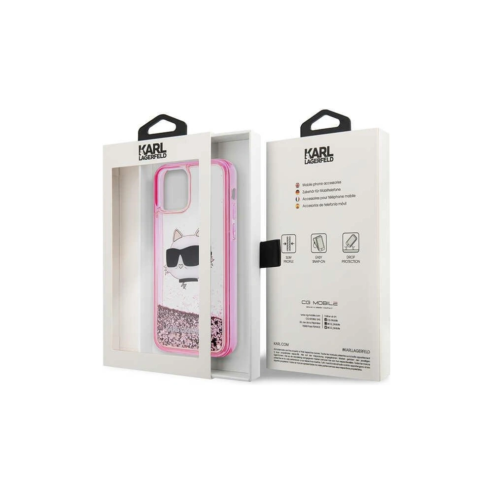 Hurtownia GSM - Etui Karl Lagerfeld KLHCP12MLNCHCP Apple iPhone 12/12 Pro růžový/pink hardcase Glitter Choupette Head - KLD1457 - {ean13} - Hurt