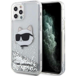 Hurtownia GSM - Etui Karl Lagerfeld KLHCP12MLNCHCS Apple iPhone 12/12 Pro stříbrný/silver hardcase Glitter Choupette Head - KLD1458 - {ean13} - Hurt