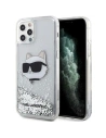 Etui Karl Lagerfeld KLHCP12MLNCHCS Apple iPhone 12/12 Pro stříbrný/silver hardcase Glitter Choupette Head