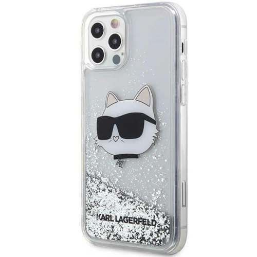 Etui Karl Lagerfeld KLHCP12MLNCHCS Apple iPhone 12/12 Pro srebrny/silver hardcase Glitter Choupette Head