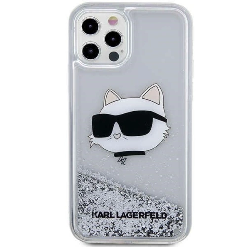 Etui Karl Lagerfeld KLHCP12MLNCHCS Apple iPhone 12/12 Pro srebrny/silver hardcase Glitter Choupette Head