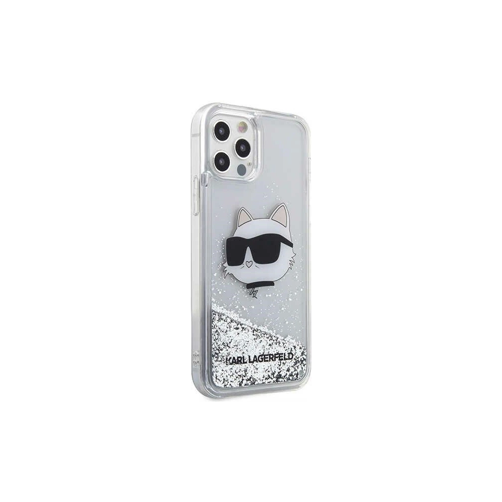 Hurtownia GSM - Etui Karl Lagerfeld KLHCP12MLNCHCS Apple iPhone 12/12 Pro argintiu/silver hardcase Glitter Choupette Head - KLD1458 - {ean13} - Hurt