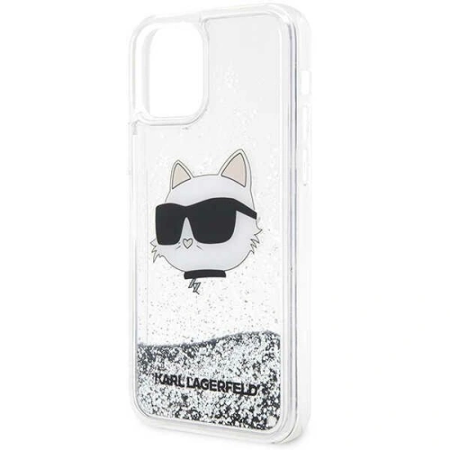 Etui Karl Lagerfeld KLHCP12MLNCHCS Apple iPhone 12/12 Pro srebrny/silver hardcase Glitter Choupette Head