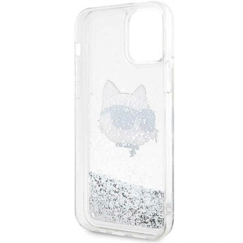 Etui Karl Lagerfeld KLHCP12MLNCHCS Apple iPhone 12/12 Pro srebrny/silver hardcase Glitter Choupette Head