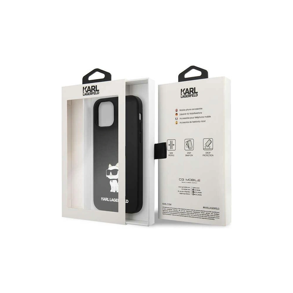 Hurtownia GSM - Etui Karl Lagerfeld KLHCP12MSNCHBCK Apple iPhone 12/12 Pro kemény tok fekete/szilikon Choupette - KLD1459 - {ean13} - Hurt