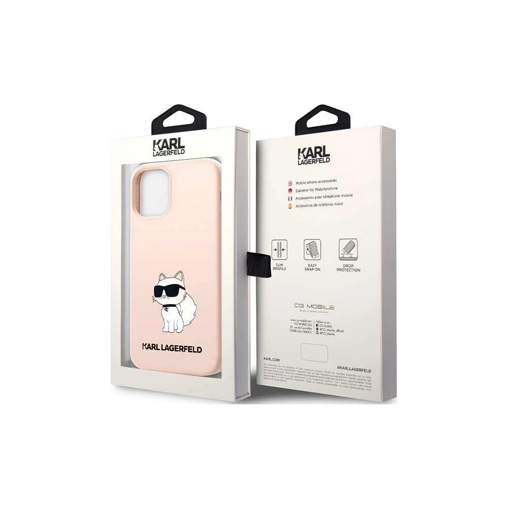 Hurtownia GSM - Etui Karl Lagerfeld KLHCP12MSNCHBCP Apple iPhone 12/12 Pro hardcase růžový/pink silikon Choupette - KLD1460 - {ean13} - Hurt