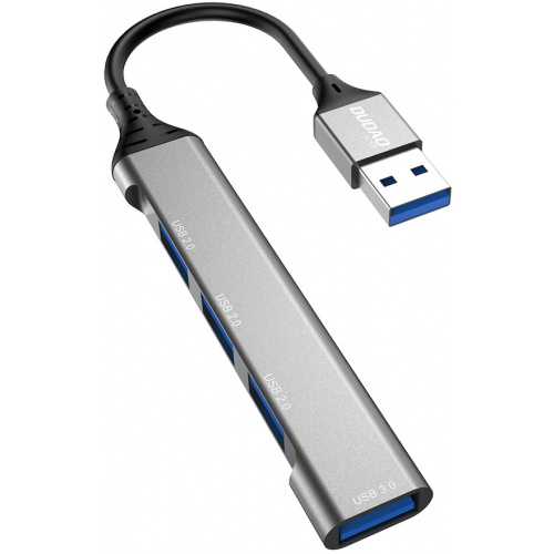 Dudao Distributor - 6973687247058 - DDA252 - Dudao HUB 4in1 USB-A - 4x USB-A (3 x USB2.0 / USB3.0) 6.3cm black (A16B) - B2B homescreen
