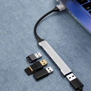 Hurtownia GSM - Dudao HUB 4in1 USB-A/4x USB-A(3 x USB 2.0/USB 3.0) 6,3cm černý (A16B) - DDA252 - {ean13} - Hurt