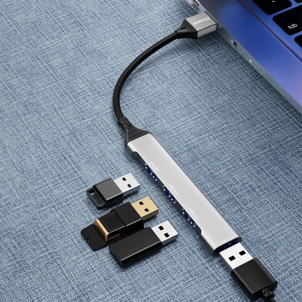 Hurtownia GSM - Dudao HUB 4in1 USB-A/4x USB-A(3 x USB 2.0/USB 3.0) 6,3cm černý (A16B) - DDA252 - {ean13} - Hurt