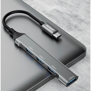Hurtownia GSM - Dudao HUB 4in1 USB-C/4x USB-A(3 x USB 2.0/USB 3.0) 6,3cm černý (A16T) - DDA253 - {ean13} - Hurt