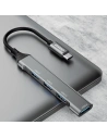 Hurtownia GSM - Dudao HUB 4in1 USB-C/4x USB-A(3 x USB 2.0/USB 3.0) 6,3cm černý (A16T) - DDA253 - {ean13} - Hurt