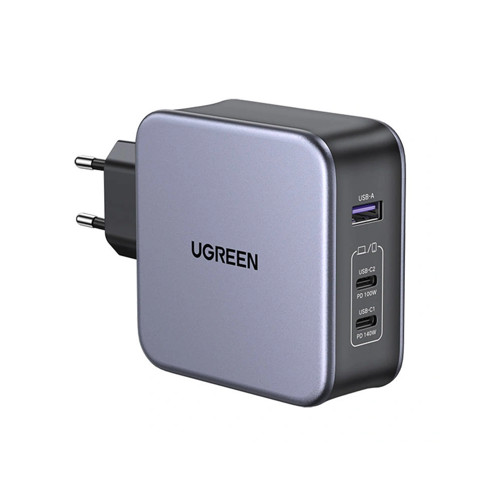 Hurtownia GSM - Ładowarka sieciowa UGREEN CD289, 2x USB-C, 1x USB-A, GaN, 140W, Kabel 2m (Czarna) - UGR1437 - {ean13} - Hurt
