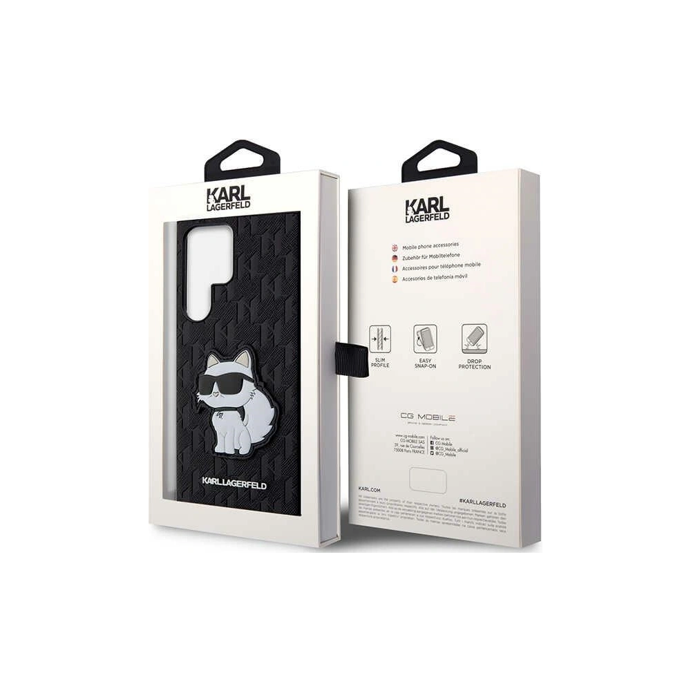 Hurtownia GSM - Etui Karl Lagerfeld KLHCS23LSAKLHCPK Samsung Galaxy S23 Ultra hardcase czarny/black Saffiano Monogram Choupette - KLD1461 - {ean13} - Hurt