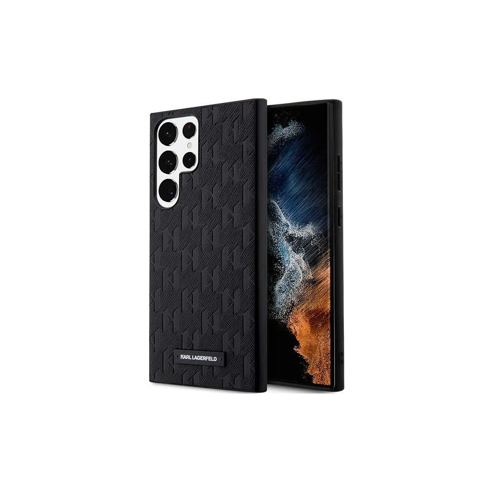 Hurtownia GSM - Etui Karl Lagerfeld KLHCS23LSAKLHPK Samsung Galaxy S23 Ultra tvrdý obal černý/black Saffiano Mono Metal Logo - KLD1463 - {ean13} - Hurt