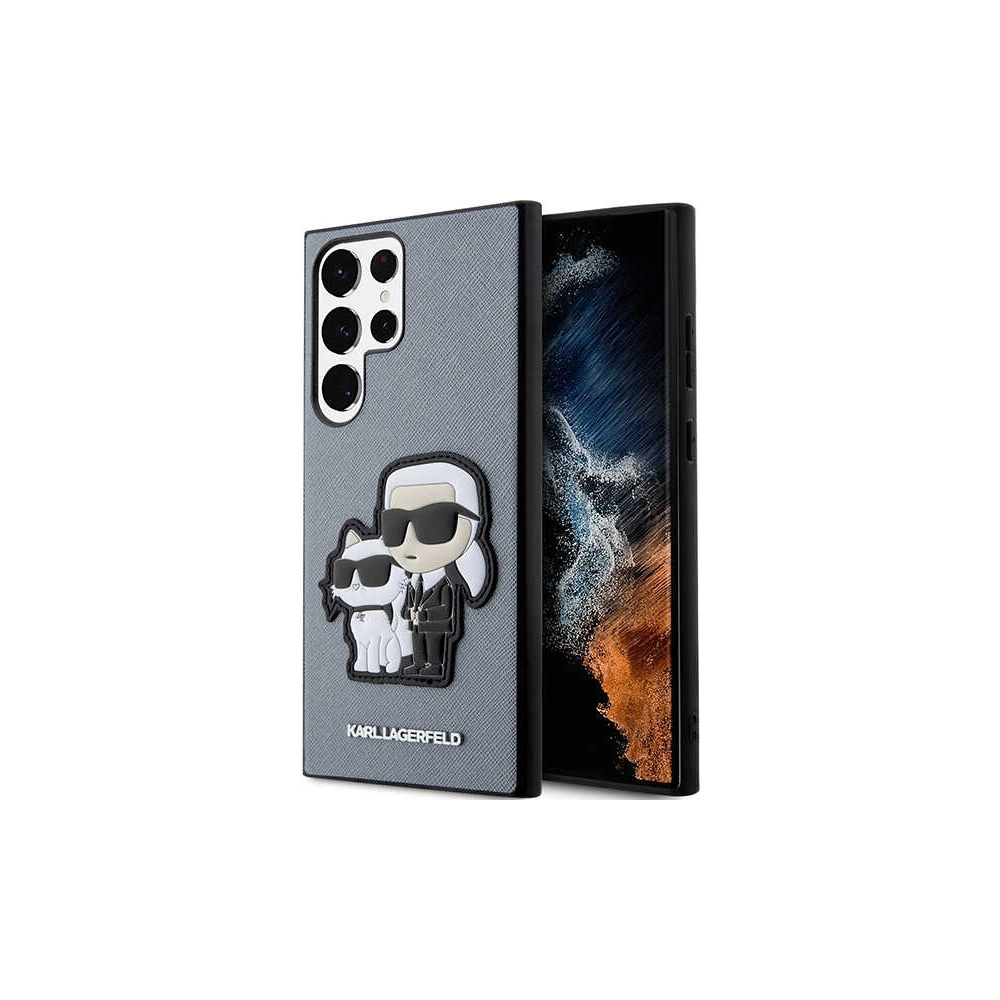 Hurtownia GSM - Etui Karl Lagerfeld KLHCS23LSANKCPG Samsung Galaxy S23 Ultra hardcase gri/grey Saffiano Karl & Choupette - KLD1464 - {ean13} - Hurt