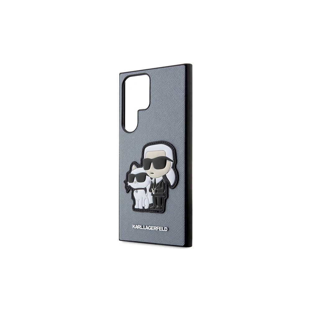 Hurtownia GSM - Etui Karl Lagerfeld KLHCS23LSANKCPG Samsung Galaxy S23 Ultra hardcase szary/grey Saffiano Karl & Choupette - KLD1464 - {ean13} - Hurt