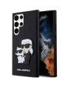 Karl Lagerfeld KLHCS23LSANKCPK Samsung Galaxy S23 Ultra hardcase black Saffiano Karl & Choupette