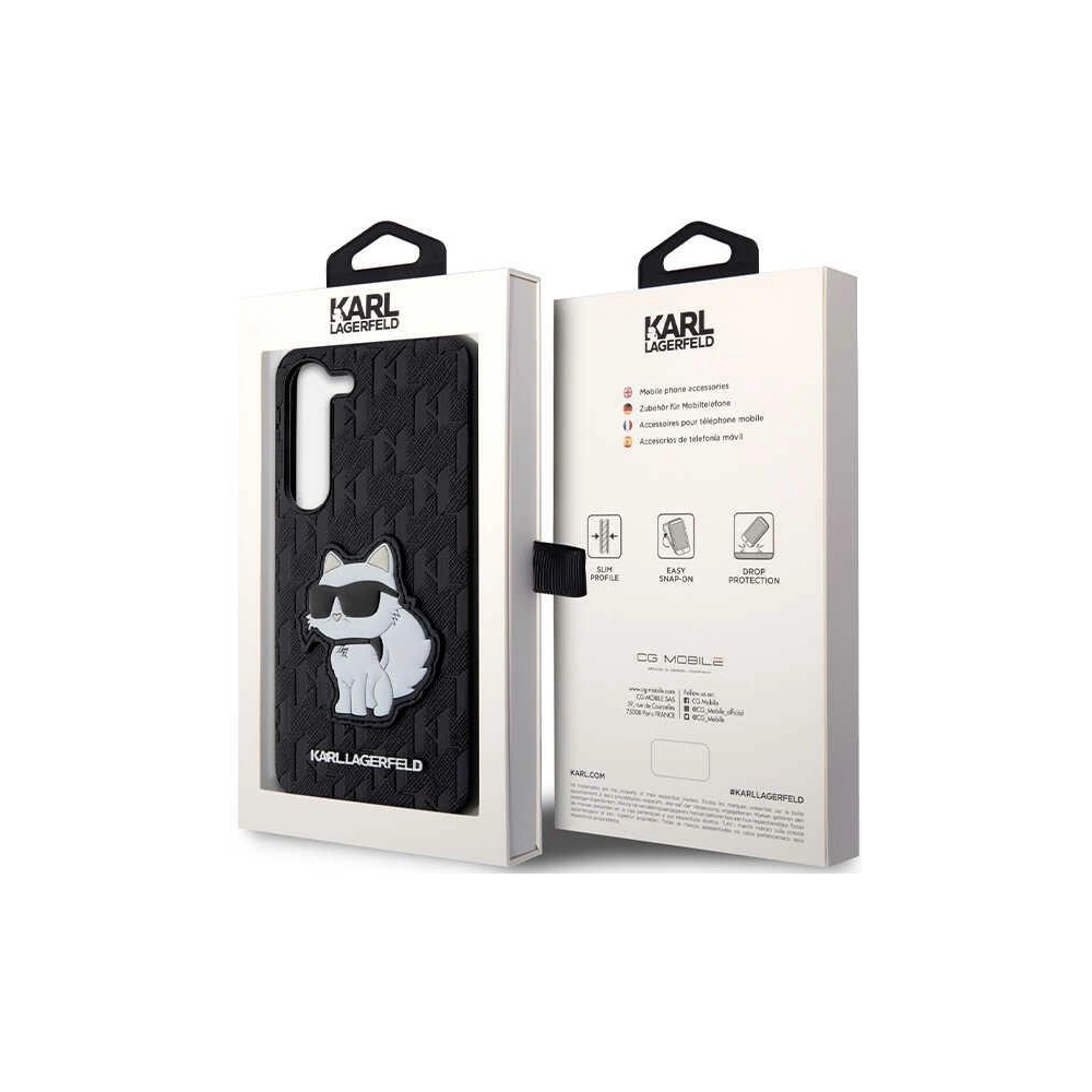 Hurtownia GSM - Etui Karl Lagerfeld KLHCS23MSAKLHCPK Samsung Galaxy S23+ Plus keménytok fekete Saffiano Monogram Choupette - KLD1466 - {ean13} - Hurt