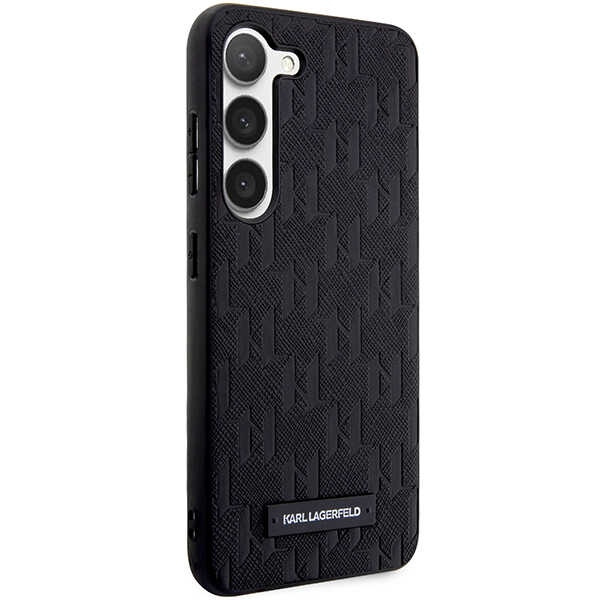 Kryt Karl Lagerfeld KLHCS23MSAKLHPK Samsung Galaxy S23+ Plus hardcase black Saffiano Mono Metal Logo