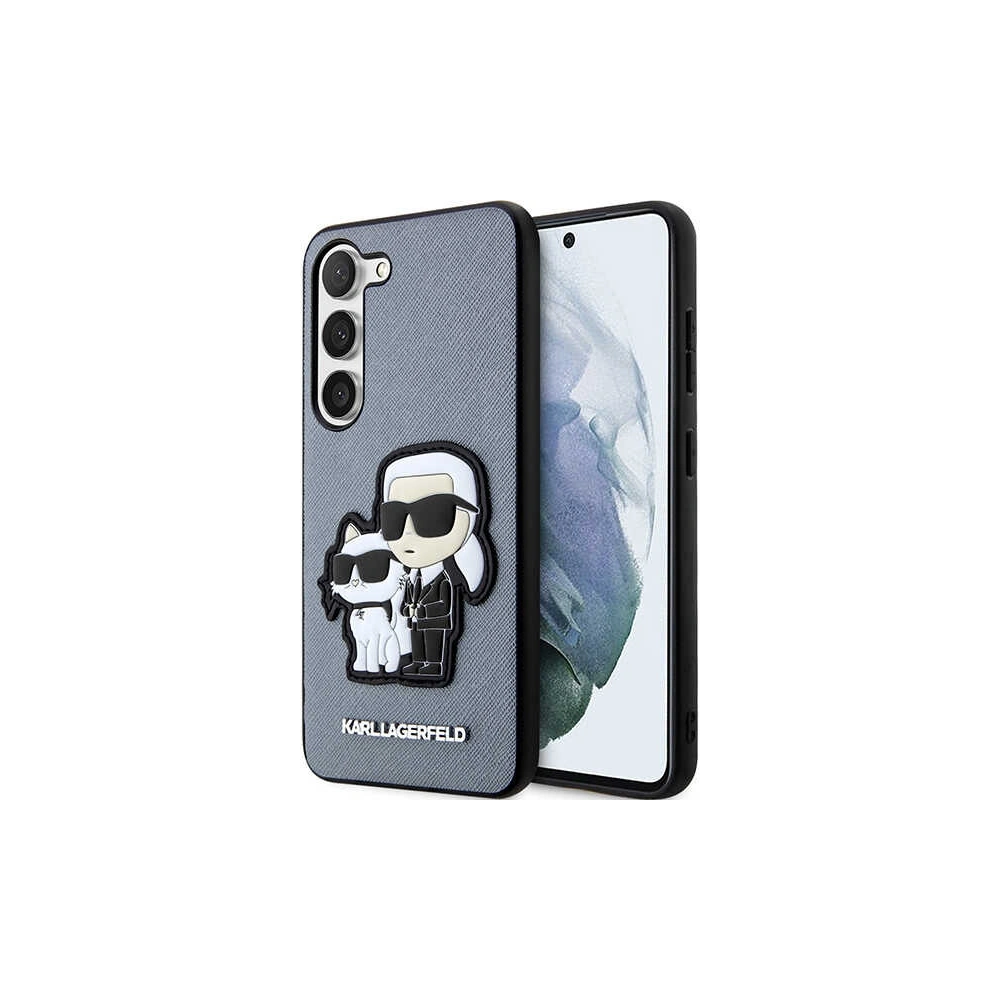 Wholesale Karl Lagerfeld KLHCS23MSANKCPG Samsung Galaxy S23+ Plus hardcase grey Saffiano Karl & Choupette - KLD1469 - {ean13} - Hurt