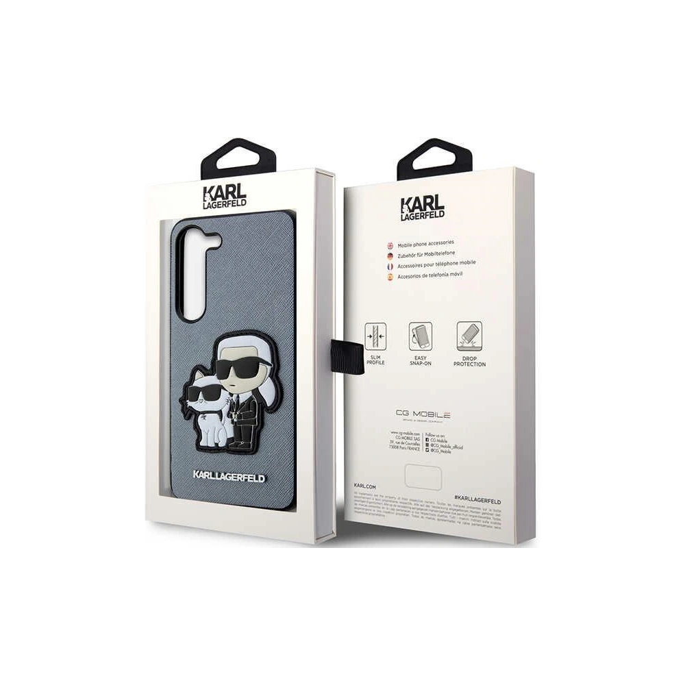 Hurtownia GSM - Case Karl Lagerfeld KLHCS23MSANKCPG Samsung Galaxy S23+ Plus Hardcase grau/grau Saffiano Karl & Choupette - KLD1469 - {ean13} - Hurt