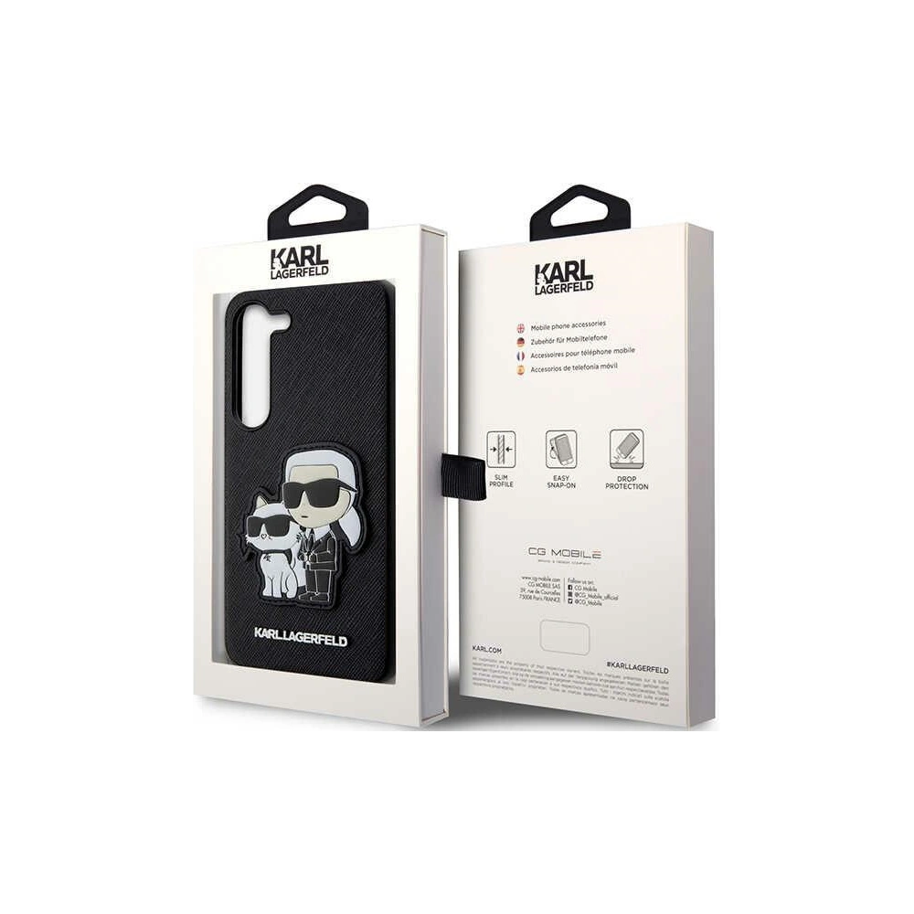 Hurtownia GSM - Etui Karl Lagerfeld KLHCS23MSANKCPK Samsung Galaxy S23+ Plus hardcase černý/black Saffiano Karl & Choupette - KLD1470 - {ean13} - Hurt