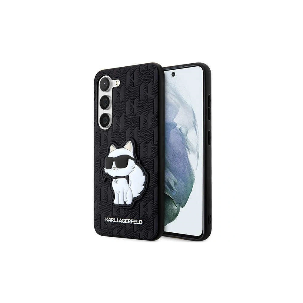 Hurtownia GSM - Etui Karl Lagerfeld KLHCS23SSAKLHCPK Samsung Galaxy S23 hardcase negru/black Saffiano Monogram Choupette - KLD1471 - {ean13} - Hurt