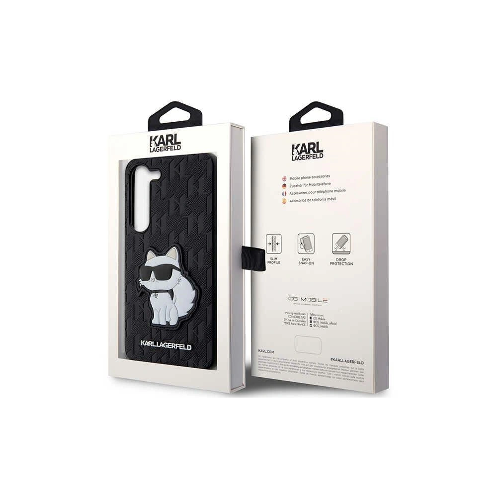 Hurtownia GSM - Etui Karl Lagerfeld KLHCS23SSAKLHCPK Samsung Galaxy S23 hardcase negru/black Saffiano Monogram Choupette - KLD1471 - {ean13} - Hurt