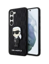 Etui Karl Lagerfeld KLHCS23SSAKLHKPK Samsung Galaxy S23 kemény tok fekete Saffiano Monogram Ikonik