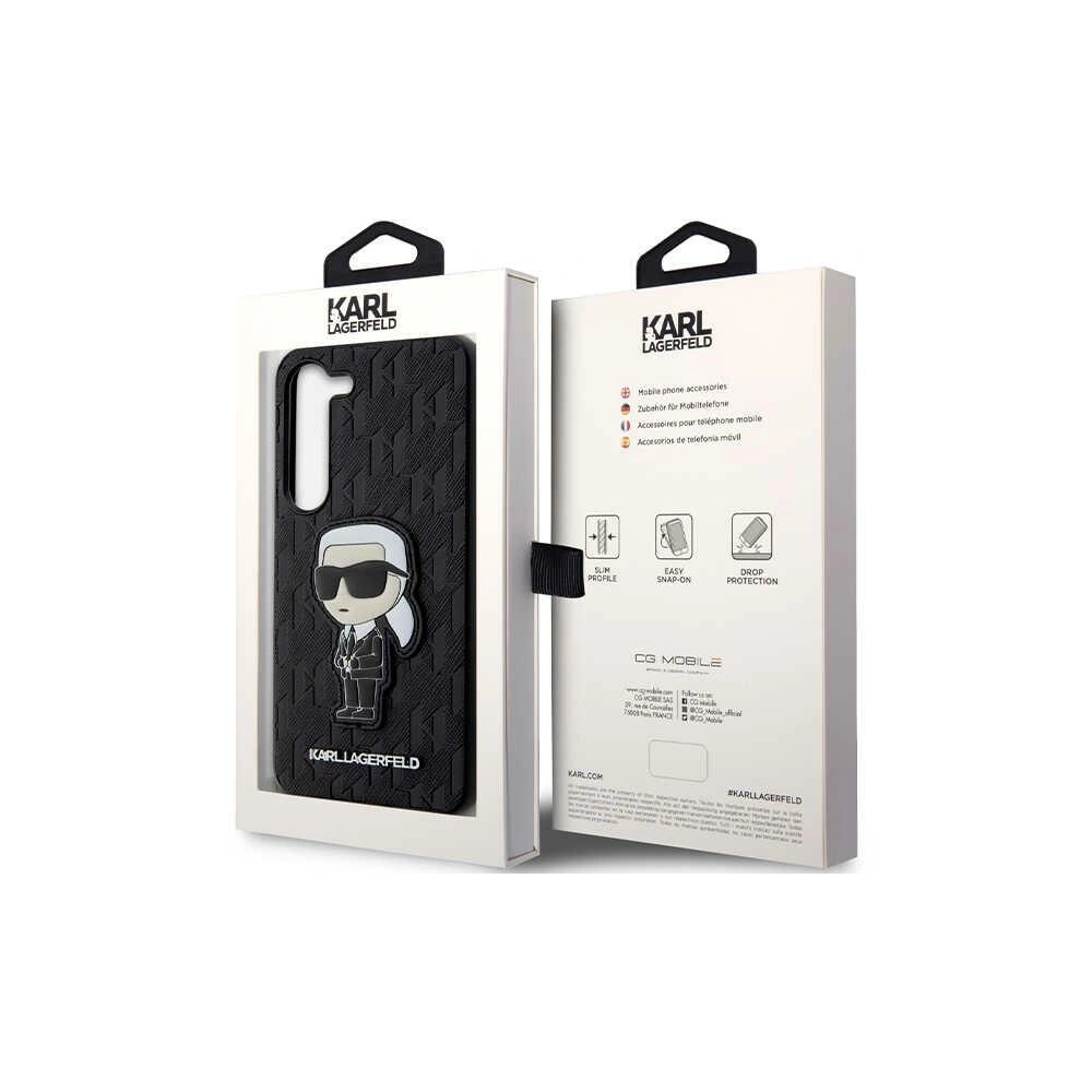Hurtownia GSM - Etui Karl Lagerfeld KLHCS23SSAKLHKPK Samsung Galaxy S23 kemény tok fekete Saffiano Monogram Ikonik - KLD1472 - {ean13} - Hurt