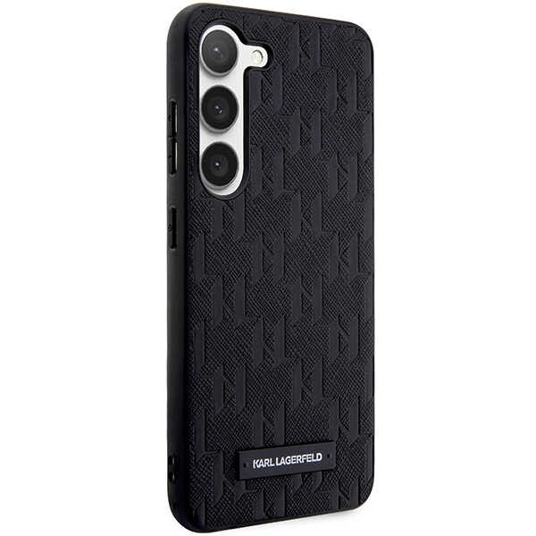 Kryt Karl Lagerfeld KLHCS23SSAKLHPK Samsung Galaxy S23 hardcase black Saffiano Mono Metal Logo