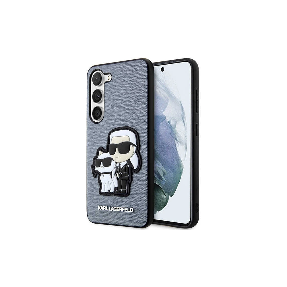 Hurtownia GSM - Etui Karl Lagerfeld KLHCS23SSANKCPG Samsung Galaxy S23 kemény tok szürke/szürke Saffiano Karl & Choupette - KLD1474 - {ean13} - Hurt