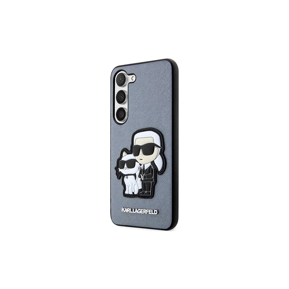 Hurtownia GSM - Etui Karl Lagerfeld KLHCS23SSANKCPG Samsung Galaxy S23 kemény tok szürke/szürke Saffiano Karl & Choupette - KLD1474 - {ean13} - Hurt