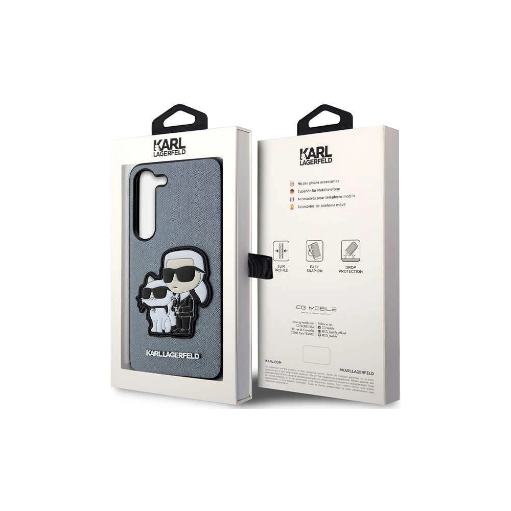 Hurtownia GSM - Etui Karl Lagerfeld KLHCS23SSANKCPG Samsung Galaxy S23 kemény tok szürke/szürke Saffiano Karl & Choupette - KLD1474 - {ean13} - Hurt