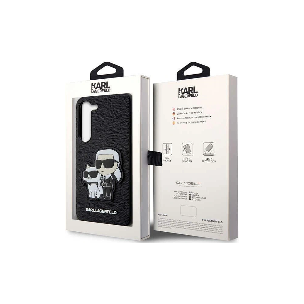 Wholesale Karl Lagerfeld KLHCS23SSANKCPK Samsung Galaxy S23 hardcase black Saffiano Karl & Choupette - KLD1475 - {ean13} - Hurt