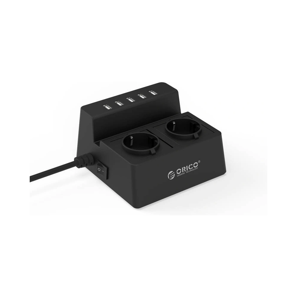 Hurtownia GSM - Napájecí lišta / hub Orico 5x USB 2.4A 2500W (černá) - ORC15 - {ean13} - Hurt