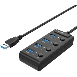 Hurtownia GSM - Hub USB 3.0. Orico s vypínači, 5x USB (černý) - ORC16 - {ean13} - Hurt