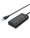 Hurtownia GSM - Hub USB 3.0. Orico s vypínači, 5x USB (černý) - ORC16 - {ean13} - Hurt
