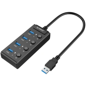 Hurtownia GSM - Hub USB 3.0. Orico s vypínači, 5x USB (černý) - ORC16 - {ean13} - Hurt