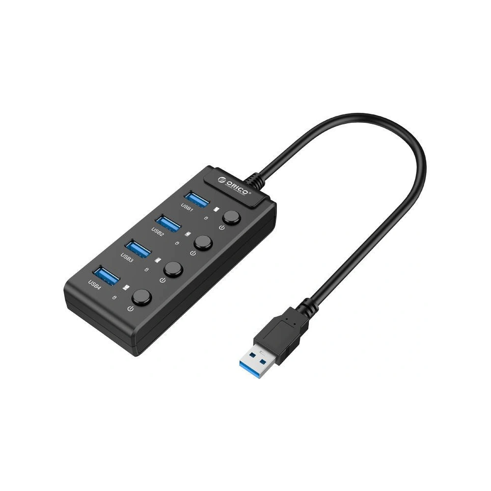 Hurtownia GSM - Hub USB 3.0. Orico s vypínači, 5x USB (černý) - ORC16 - {ean13} - Hurt