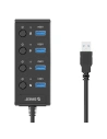 Hurtownia GSM - Hub USB 3.0. Orico s vypínači, 5x USB (černý) - ORC16 - {ean13} - Hurt