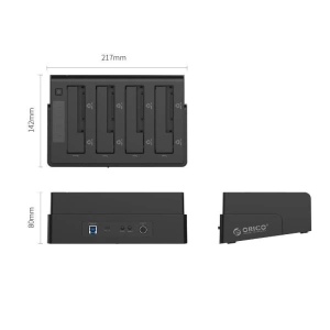 Hurtownia GSM - Dokovací stanice Orico pro HDD/SSD, 2,5''/3,5'', USB 3.0, SATA s funkcí klonování (černá) - ORC19 - {ean13} - Hurt
