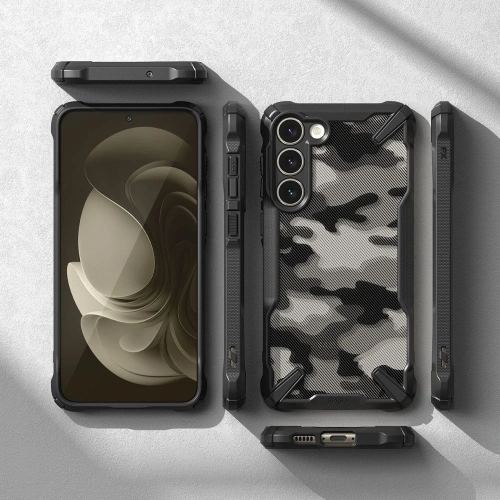 Etui Ringke Fusion-X Design Samsung Galaxy S23 Camo (Moro) Black