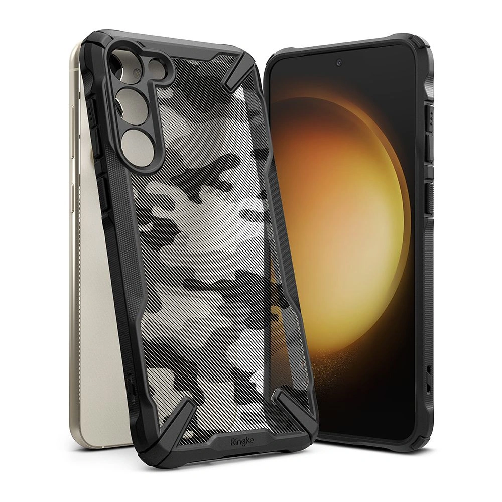 Hurtownia GSM - Case Ringke Fusion-X Design Samsung Galaxy S23+ Plus Camo (Moro) Schwarz - RGK1752 - {ean13} - Hurt